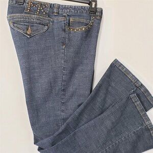 Michael Kors Boot Cut Mid Rise Studded Jeans Size 10
